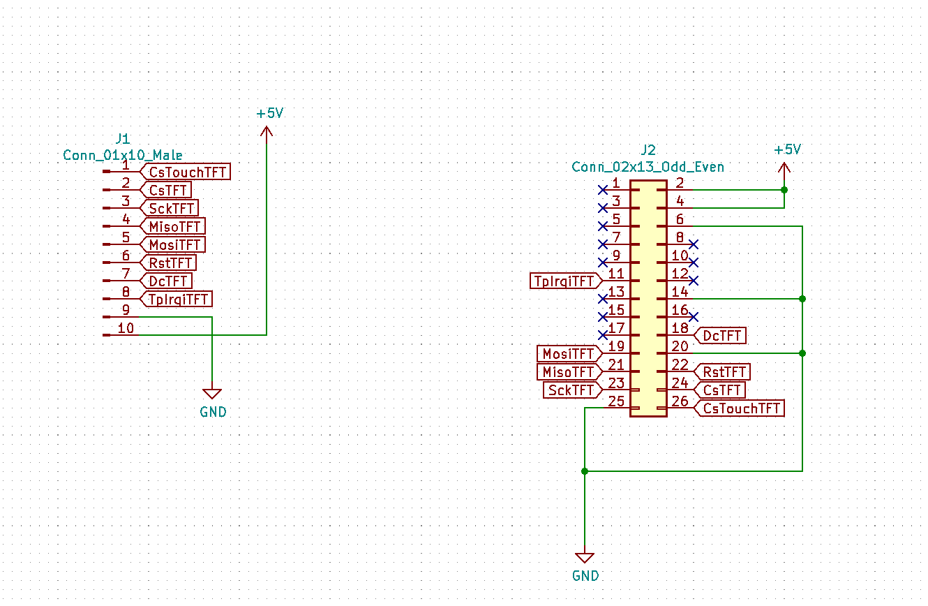 TFT screen PCB